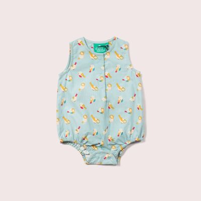 Regenbogen-Vögel-ärmelloser Baby-Blasen-Bodysuit