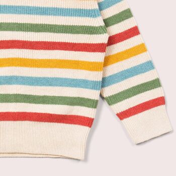 From One To Another Pull en tricot à rayures arc-en-ciel d'été 5