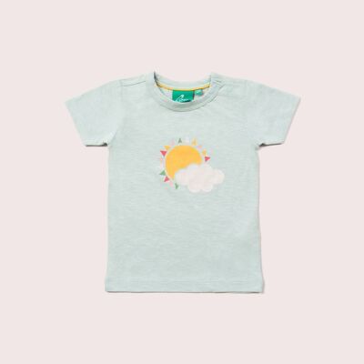 T-shirt a maniche corte sole e nuvola