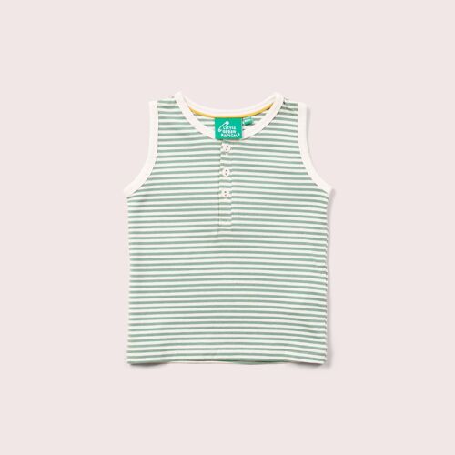 Green Striped Organic Vest