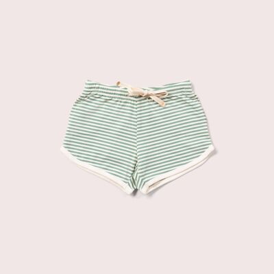 Green Striped Run Around Shorts