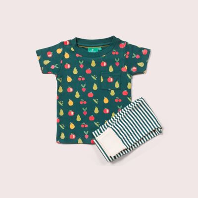 T-shirt organica con orto vegetale e playset jogger