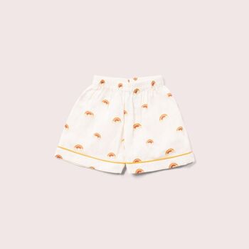 Ensemble short de pyjama boutonné arc-en-ciel d'été 5