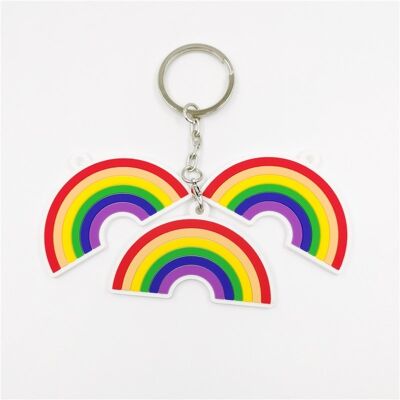 Rainbow PVC Material Key Pendant