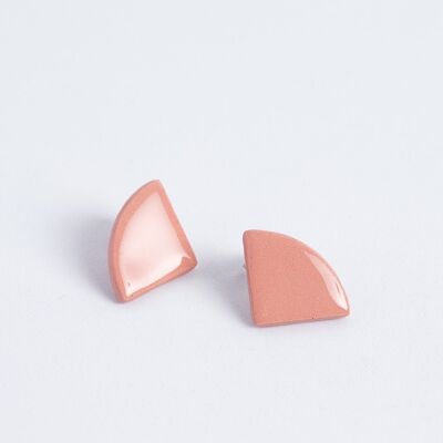 Pink Triangle Earrings