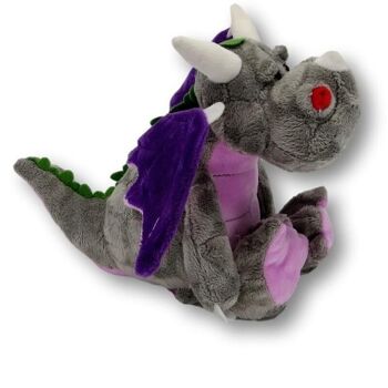 Peluche dragon Smilla - gris 1