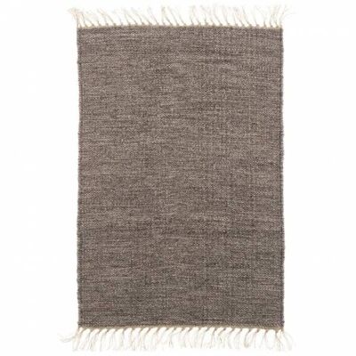 Tapis 70 x 140 taupe/beige, laine chinée