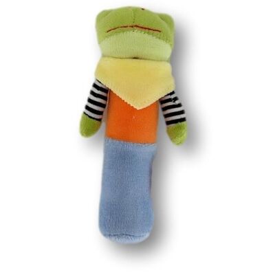 Clutching toy frog with squeaking function stuffed animal - cuddly toy