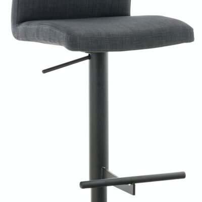 Bar stool Cadiz fabric black dark gray 49x40x93 dark gray Material metal