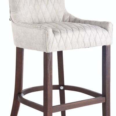 Bar stool Hanoi vintage leatherette antique Gray 59x55x116 Gray Vintage leatherette Wood