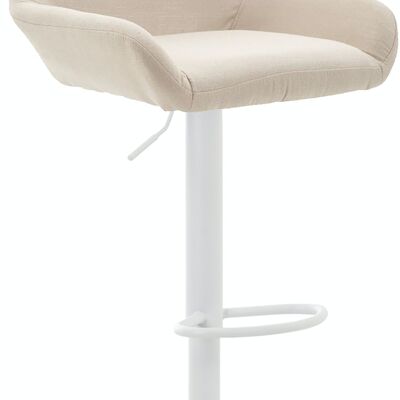 Bar stool Braga fabric white cream 52x51x89 cream Material metal