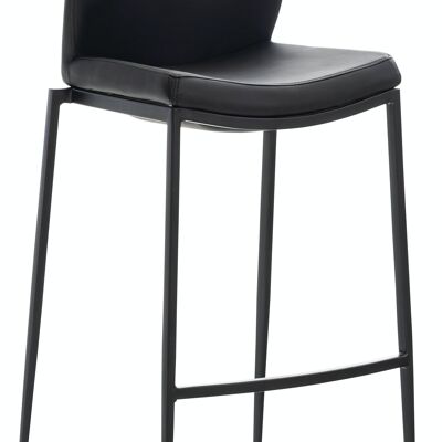 Bar stool Matola imitation leather black black 53x47x107 black leatherette metal