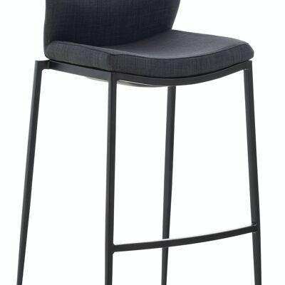 Bar stool Matola fabric black dark gray 53x47x107 dark gray Material metal