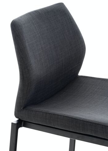 Tabouret de bar Matola tissu noir gris foncé 53x47x107 gris foncé Matière métal 6