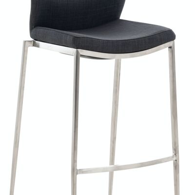 Bar stool Matola fabric stainless steel dark gray 53x47x107 dark gray Material metal