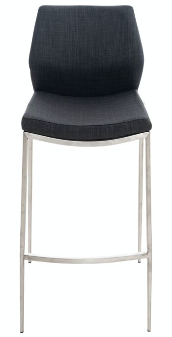 Tabouret de bar Matola tissu acier inoxydable gris foncé 53x47x107 gris foncé Matière métal 2