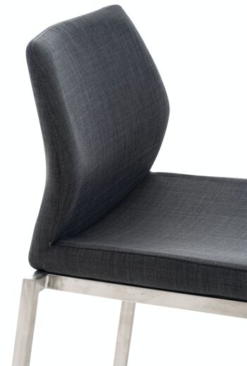 Tabouret de bar Matola tissu acier inoxydable gris foncé 53x47x107 gris foncé Matière métal 5