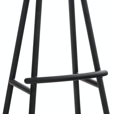 Tabouret de bar Embu naturel 40x49x79 Bois naturel Métal noir mat