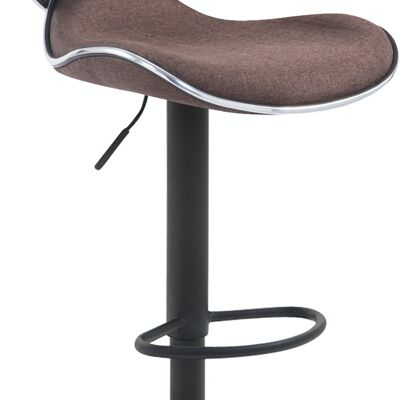 Tabouret de bar Las Vegas V2 tissu marron noir 49x46x88 marron Matière métal