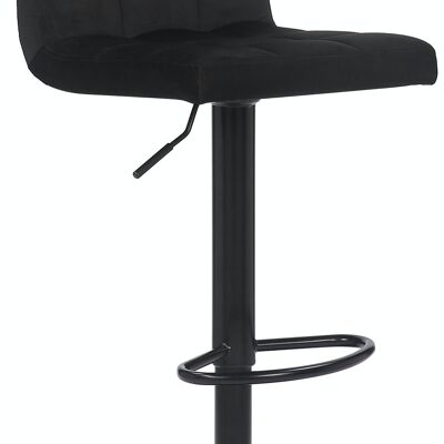 Bar stool Feni velvet black 40x40x85 black velvet Metal matte black