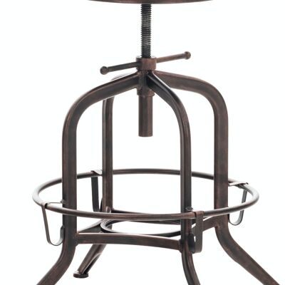 Barhocker Avadi Vintage Kunstleder bronze dunkelgrau 44x44x59 dunkelgrau Vintage Kunstleder Metall