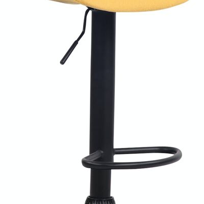 Tabouret de bar Anaheim feutre noir jaune 43x52x67 métal feutre jaune