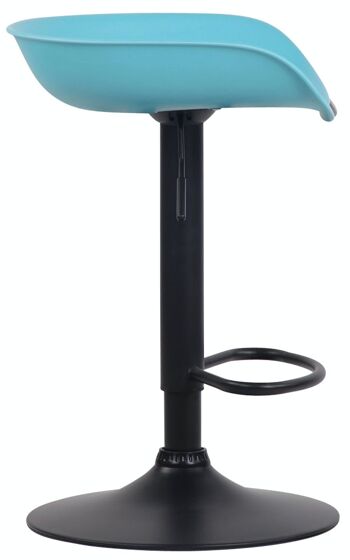 Tabouret de bar Anaheim plastique noir bleu 43x52x67 métal plastique bleu 3