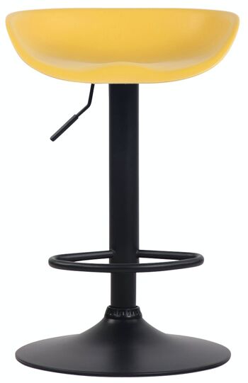 Tabouret de bar Anaheim plastique noir jaune 43x52x67 métal plastique jaune 2