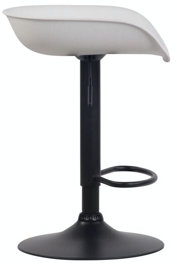 Tabouret de bar Anaheim plastique noir blanc 43x52x67 métal plastique blanc 3