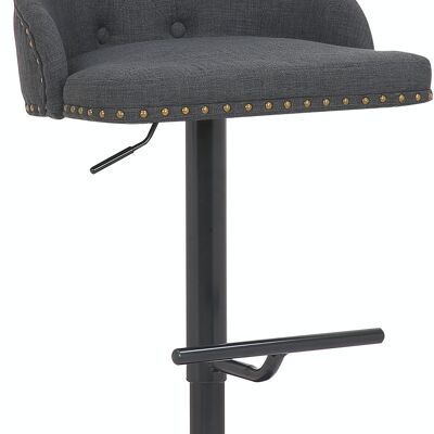 Bar stool Werne fabric black dark gray 54x52x95 dark gray Material metal