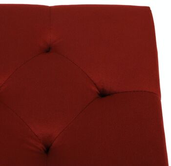 Pouf Chloé velours rouge 35x50x45 bois rouge 5