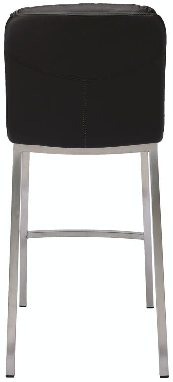 Tabouret de bar Dundalk simili cuir inox marron 58x48x108 simili cuir marron métal 5