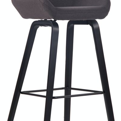 Bar stool Newnan fabric 4-leg frame black (oak) black 51x52x103 black Material Wood