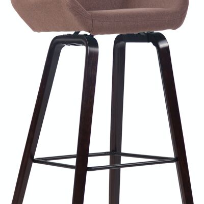 Tabouret de bar Newnan tissu 4 pieds structure noyer (chêne) marron 51x52x103 marron Matière Bois