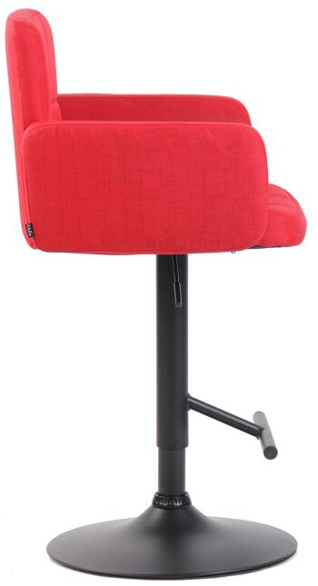 Tabouret de bar Los Angeles, tissu noir rouge 56x60x93 rouge Matière métal 3