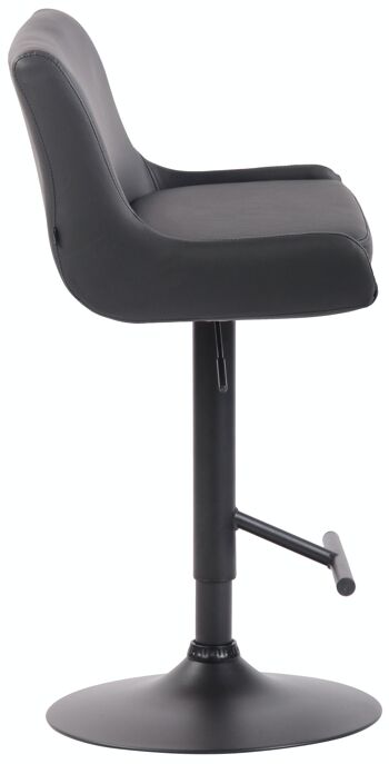 Tabouret de bar club simili cuir noir Gris 50x43x90 métal simili cuir gris 3