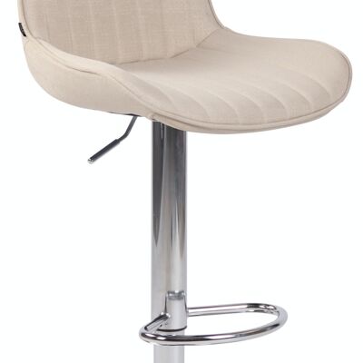 Bar stool Lentini fabric chrome cream 50x50x86 cream Material metal