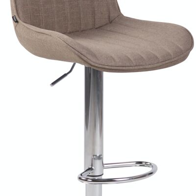 Bar stool Lentini fabric chrome taupe 50x50x86 taupe Material metal