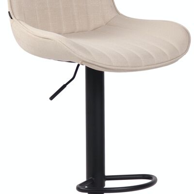 Bar stool Lentini fabric black cream 50x50x86 cream Material metal