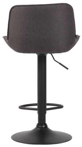 Tabouret de bar Lentini tissu noir gris foncé 50x50x86 gris foncé Matière métal 5