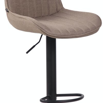 Bar stool Lentini fabric black taupe 50x50x86 taupe Material metal