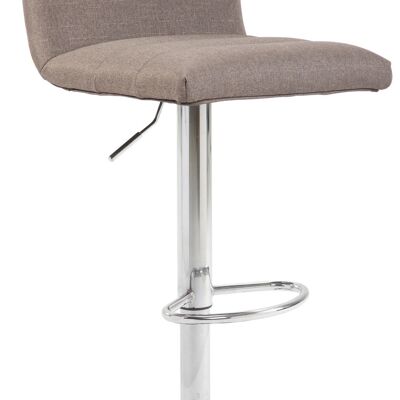 Bar stool Limerick fabric chrome taupe 51x42x84 taupe Material metal