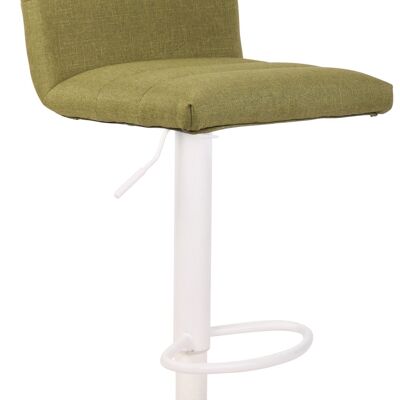 Tabouret de bar Limerick tissu blanc végétal 51x42x84 végétal Matière métal