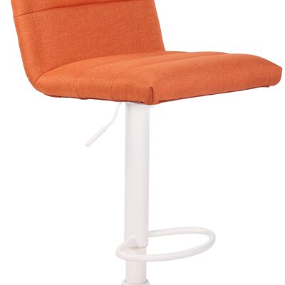 Tabouret de bar Limerick tissu blanc orange 51x42x84 orange Matière métal