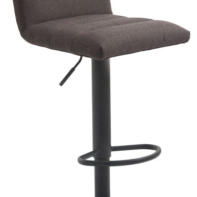 Tabouret de bar Limerick tissu noir gris foncé 51x42x84 gris foncé Matière métal