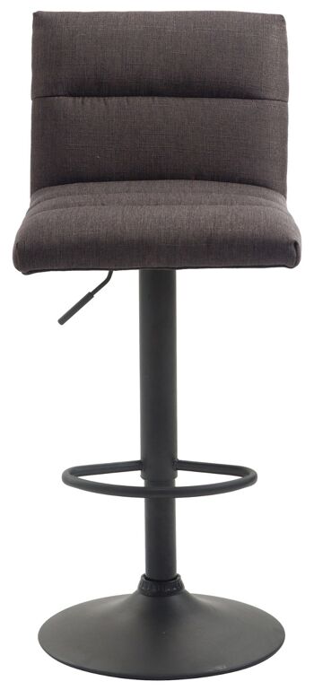 Tabouret de bar Limerick tissu noir gris foncé 51x42x84 gris foncé Matière métal 2