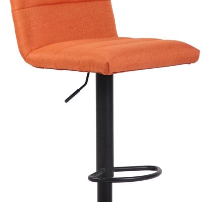 Tabouret de bar Limerick tissu noir orange 51x42x84 orange Matière métal