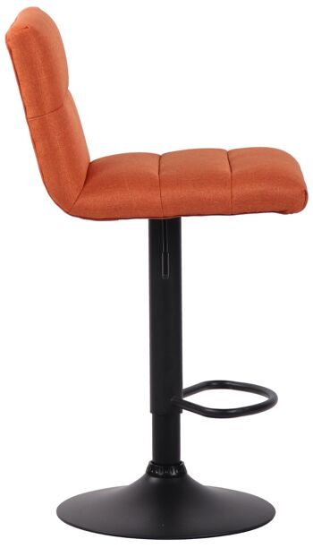 Tabouret de bar Limerick tissu noir orange 51x42x84 orange Matière métal 3