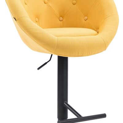 Taburete de bar London V2 tela negro amarillo 57x65x107 amarillo Material metal