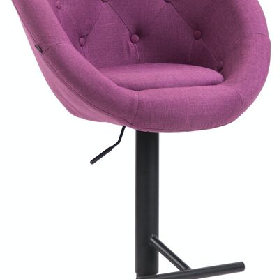 Taburete de bar London V2 tela negro violeta 57x65x107 violeta Material metal